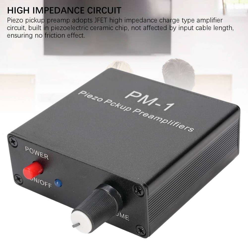 Compact Piezo Pickup Preamp Amplifier For Guitar New