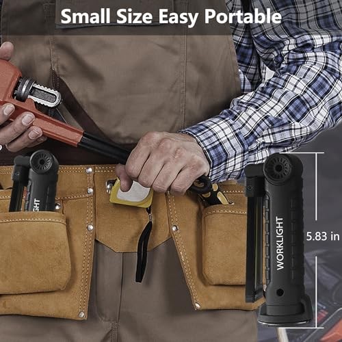 Working Light Portable, Rechargeable Work Lights with Magnetic Base Black*2
