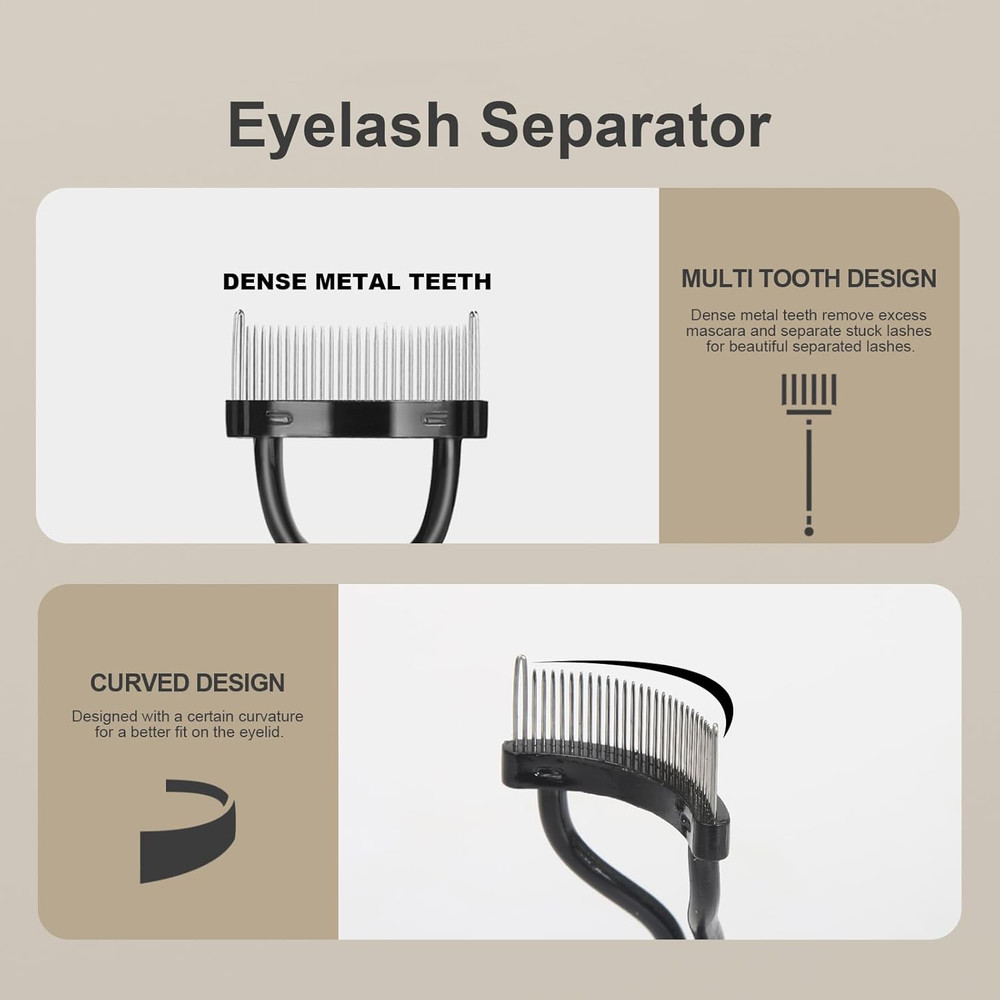3PCS Eyebrow Brush Set Lash Separator Comb Spoolie Makeup Tool Kit Black 3 Packs