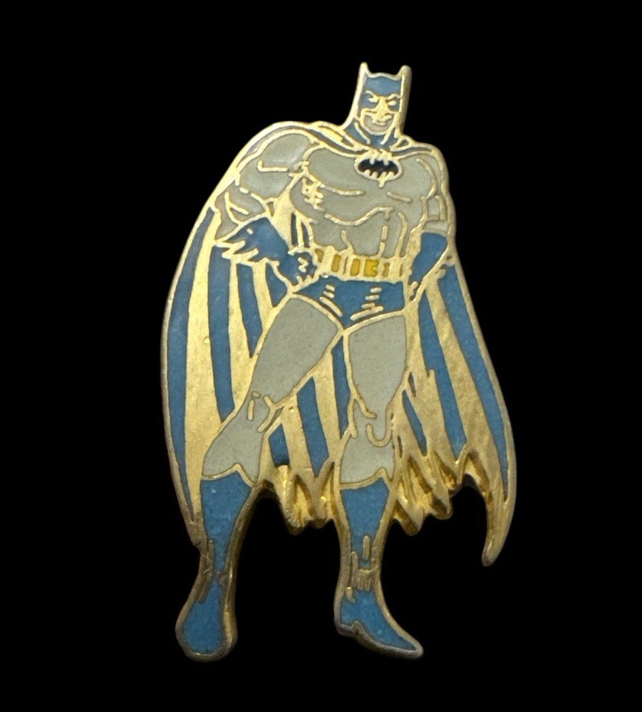Vintage Batman Enamel Lapel Pin DC Comics Superhero
