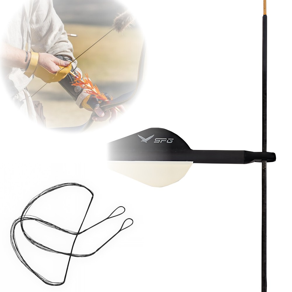 AMO 57"~62" Bow Strings Replacement Archery for Recurve Long Bow Hunting Strings