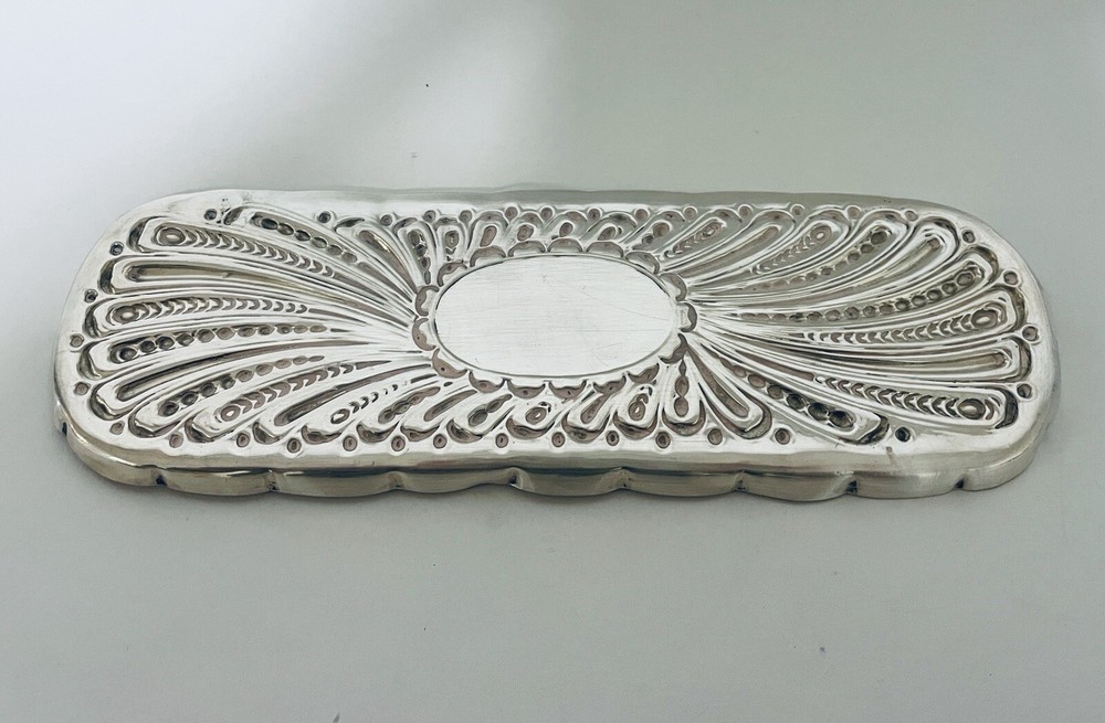 Antique Victorian Solid Sterling Silver Pin Tray Dressing Table 1896
