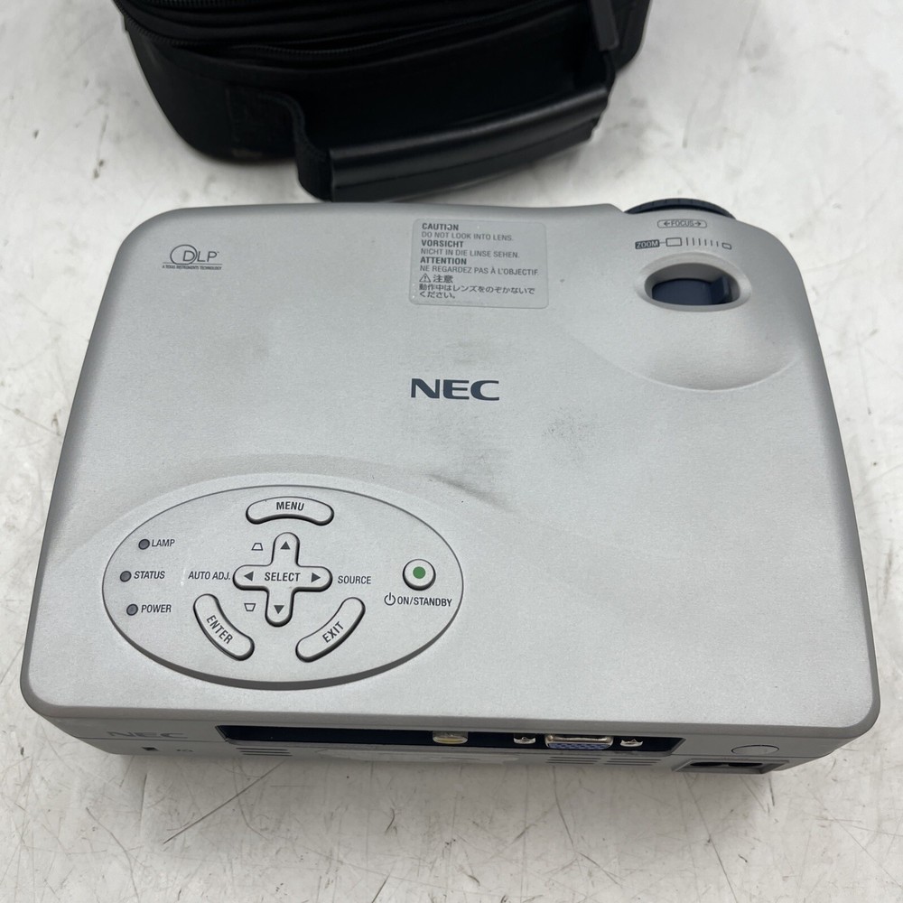 NEC LT220 DLP Projector W/Cables. READ.