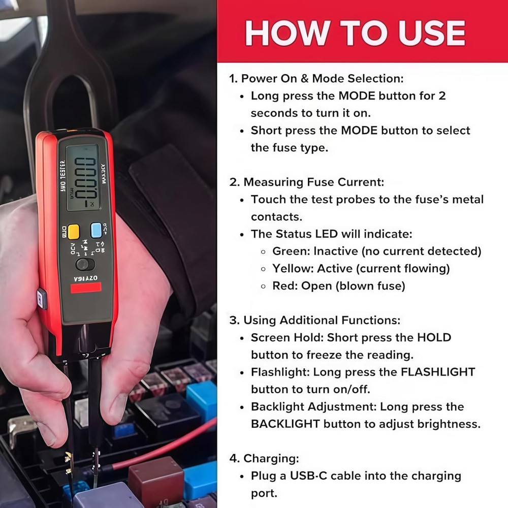 Digital Smart SMD Tester Intelligent Diode Continuity Resistor Capacitor Test