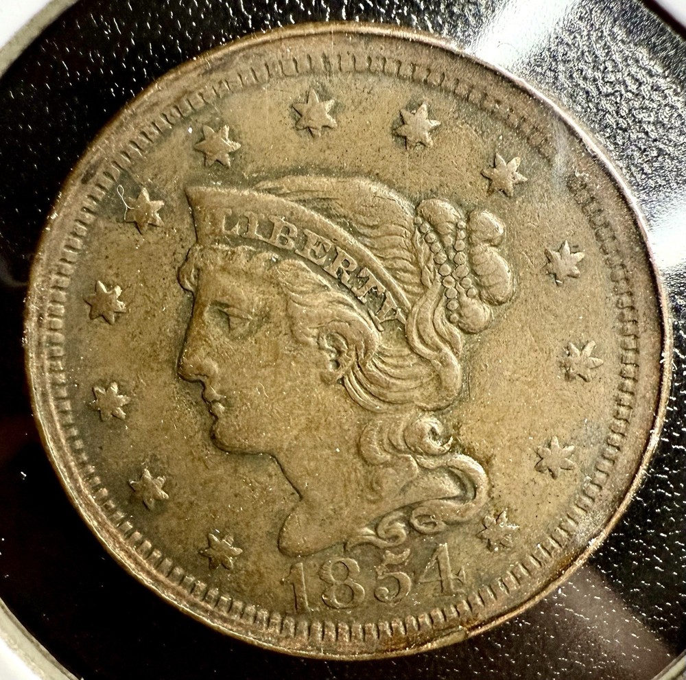 1854 Large Cent – Sharp Design, Minimal Wear