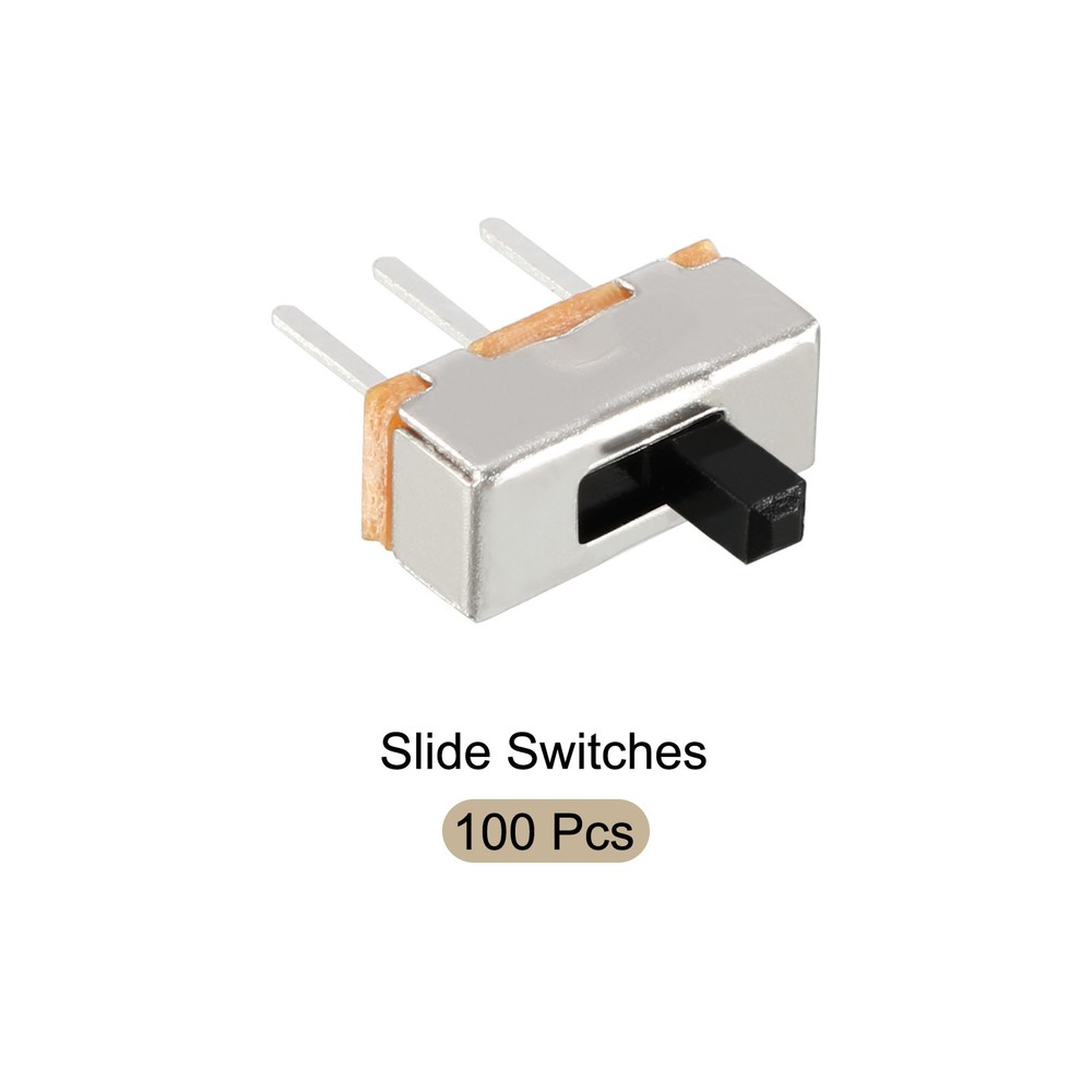 Horizontal Slide Switch 1P3T 4 Pin Terminals 3 Position PCB Panel Latching 30Pcs