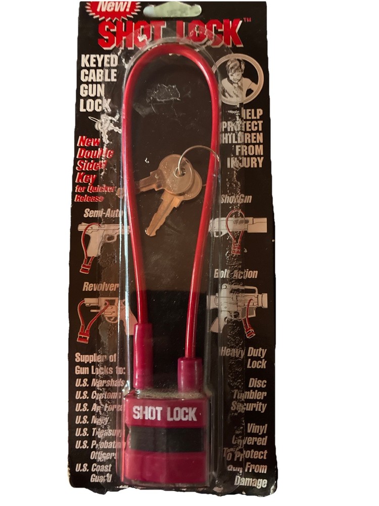 Shot Lock - Double Sided Key Cable Firearm Lock (NEW) Safety Lock