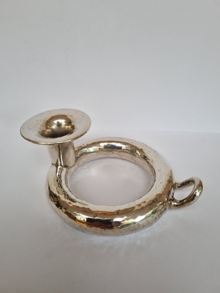 LALAOUNIS STERLING SILVER HAMMERED CANDLESTICK HOLDER
