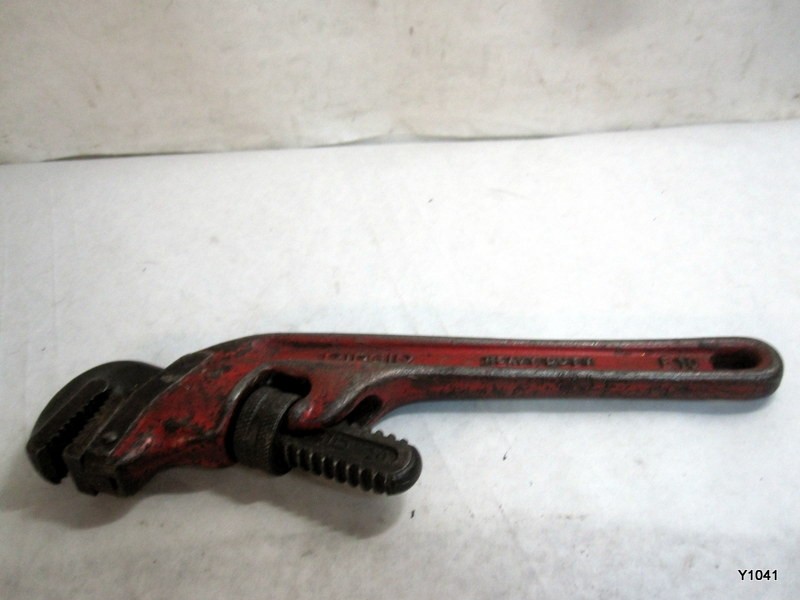 Vintage Ridgid Model# E10 Offset 10" Pipe Wrench, Plumber