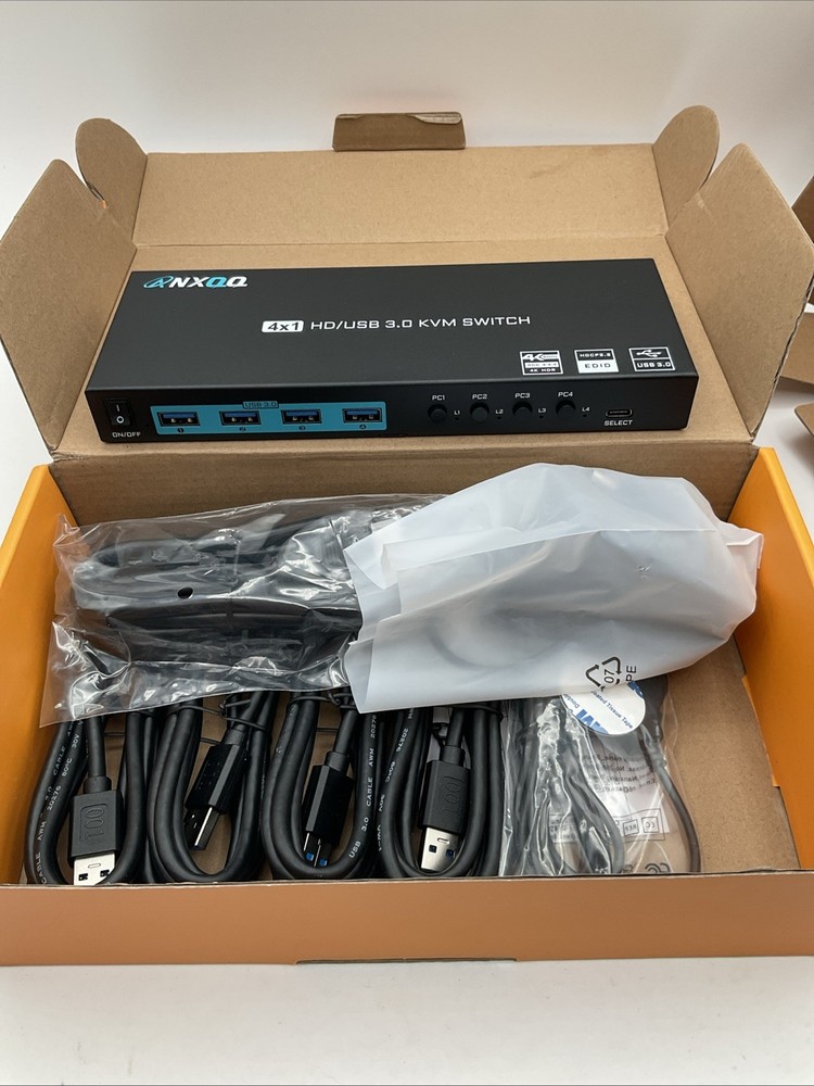 4 Monitors 1 Computer KVM Switch, 4K KVM Switches,4 Monitors 1 Computers HDMI