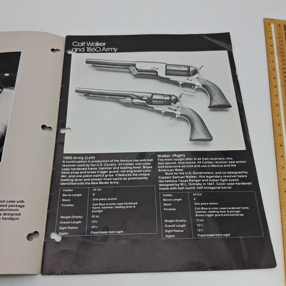 Vintage 1981 COLT FIREARMS 24 Page Catalog Dragoons Navy Python Army Diamondback