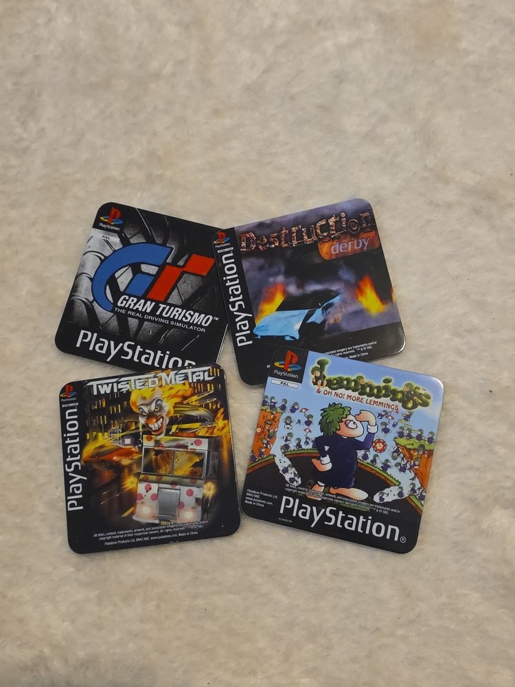 4 Playstation Game Cover Coasters..
