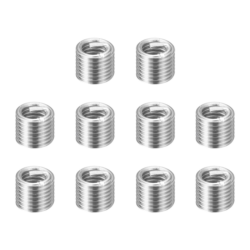 10pcs Wire Thread Inserts M1.6 x 0.35 x 2D Metric Helical Threaded Sleeve