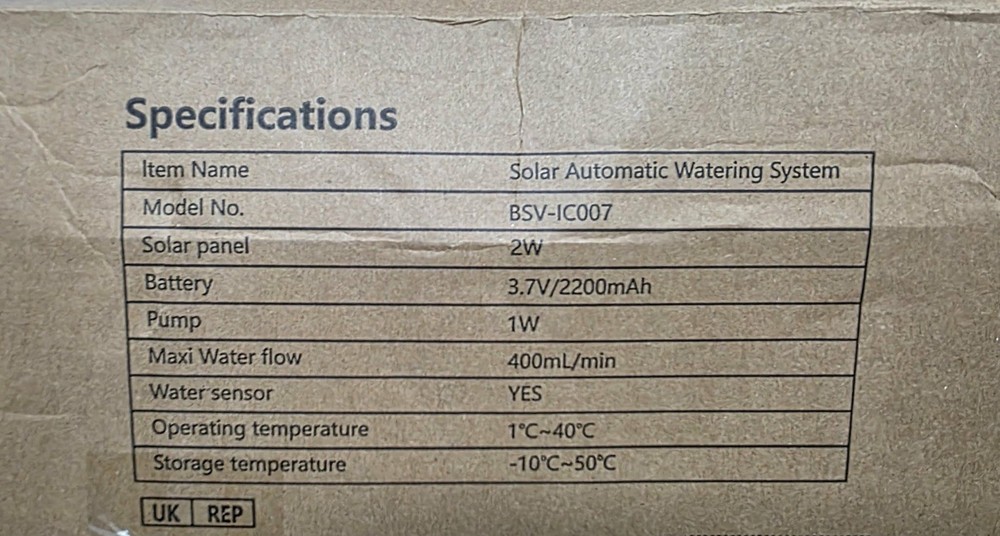 NEW - Anset solar automatic drip watering system 15 m hose