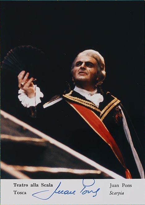 Juan PONS (Opera): Signed Photograph as Scarpia