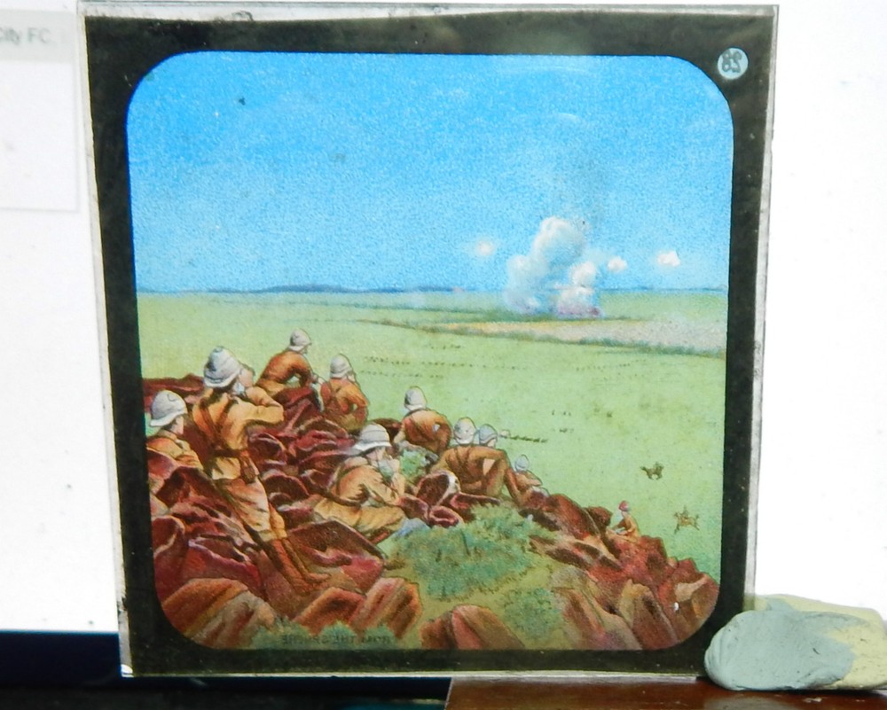 Victorian Glass Magic Lantern slide Boer War image bx1 .