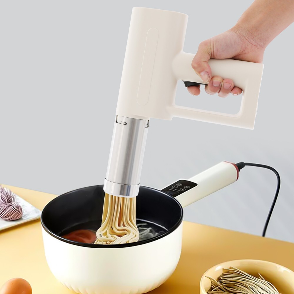 White Electric Pasta Maker Portable Handheld Pasta Maker Kitchen Pasta Machine