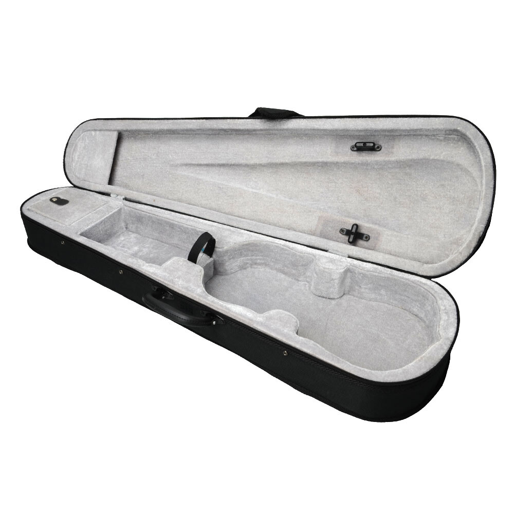 Durable Cloth Fluff Triangle Shape Case with Silver Gray Lining for 4/4 Violin -