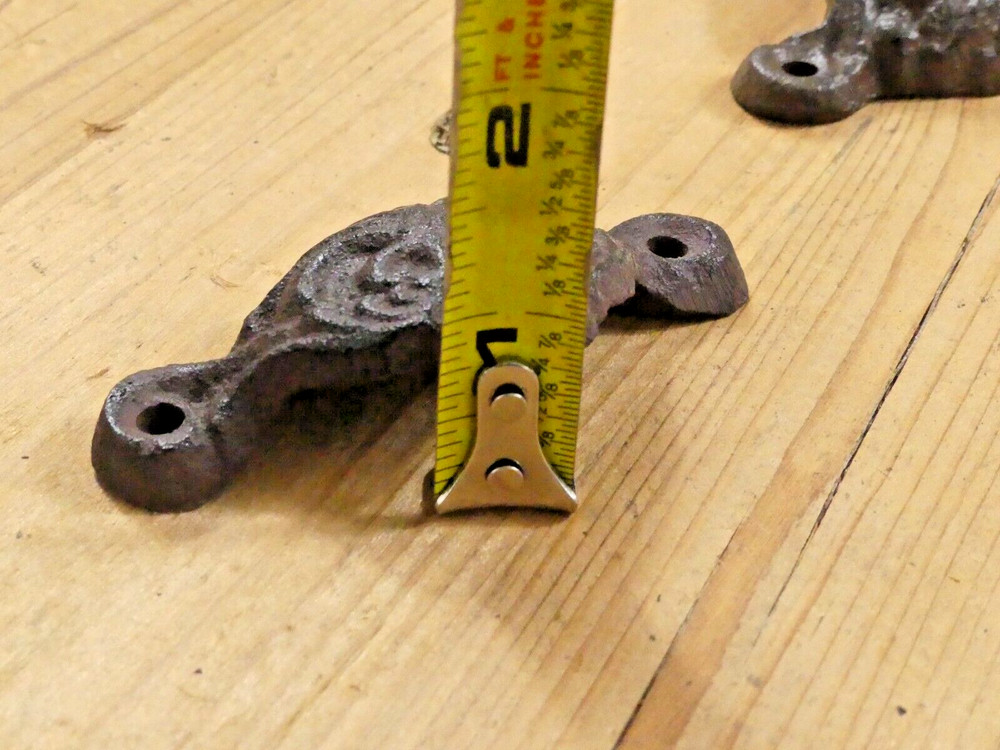 5 CAST IRON BROWN CUP PULLS DRAWER CABINET BIN HANDLES RUSTIC *DIFFERENT COLORS*