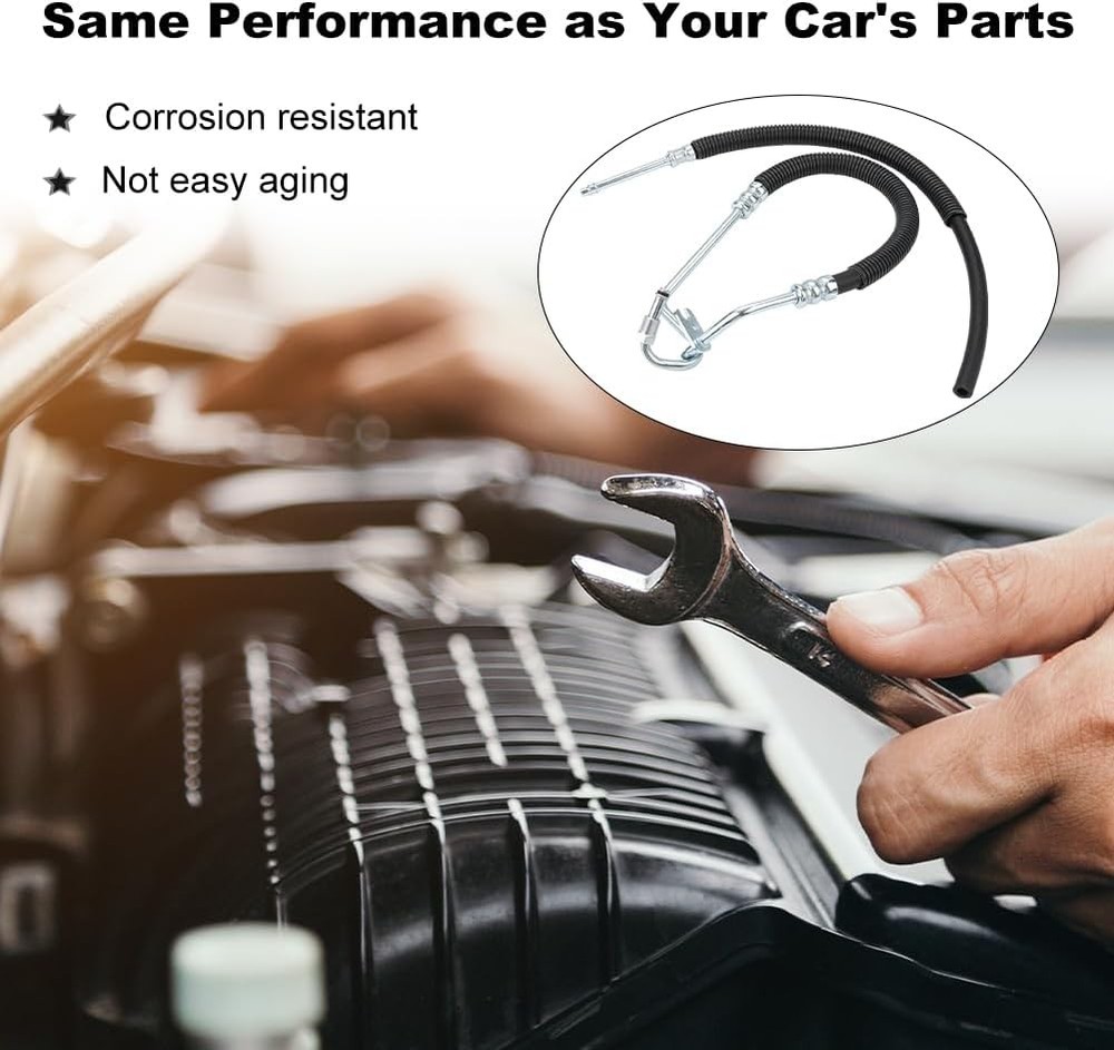 Power Steering Pressure Hose & Steering Return Line Kit Compatible with Chevy