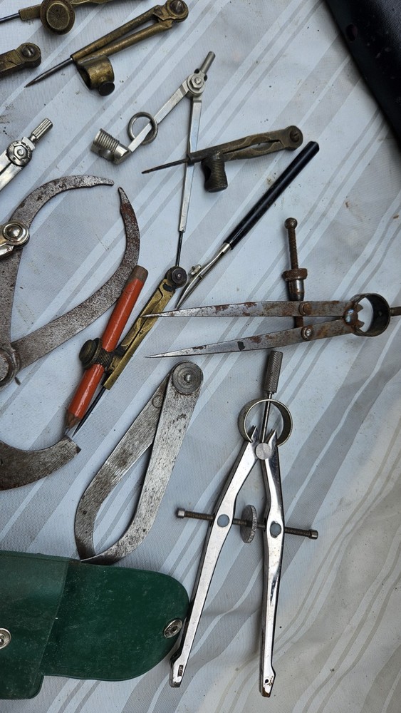 ANTIQUE/VINTAGE ENGINEERS DRAWING TOOLS.