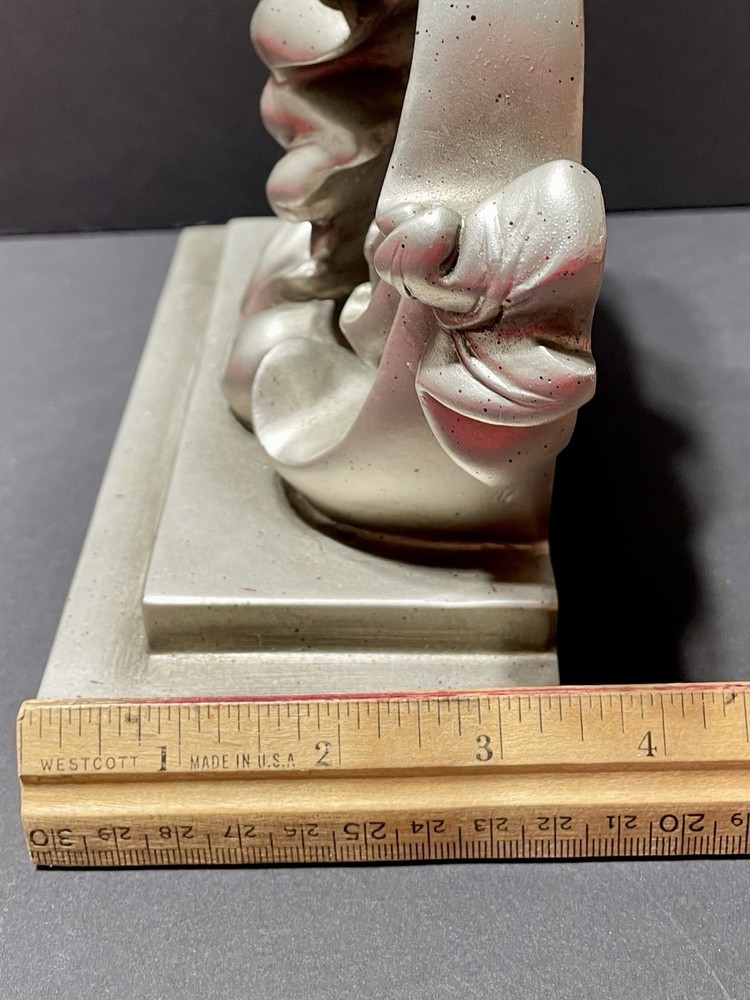 C2C Designs Decorative Resin Bookend Leaf/Scroll Design Blk Base Heavy