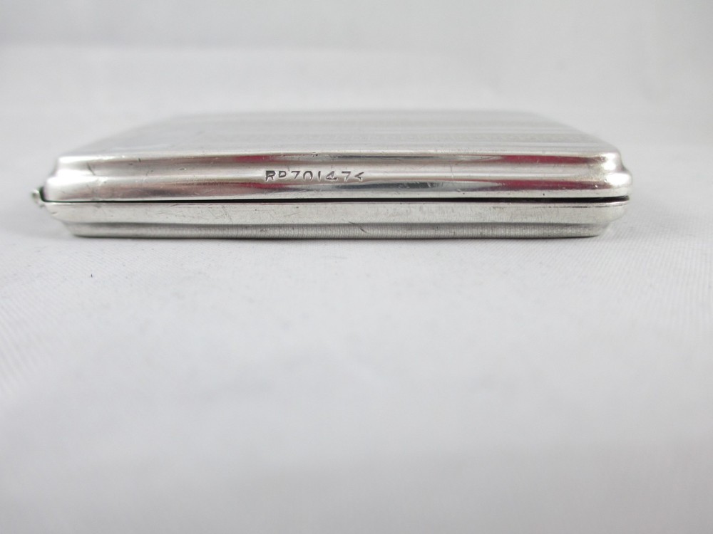 ART DECO SOLID SILVER, GEORGE V MATCH BOOK CASE, THOMAS LACK, BIRM. 1926