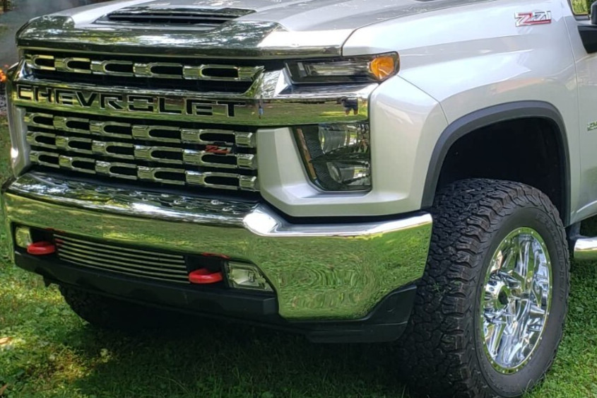 Chrome AeroSkin Hood Protector Bug Shield Deflector for 2020-2025 Silverado 2500
