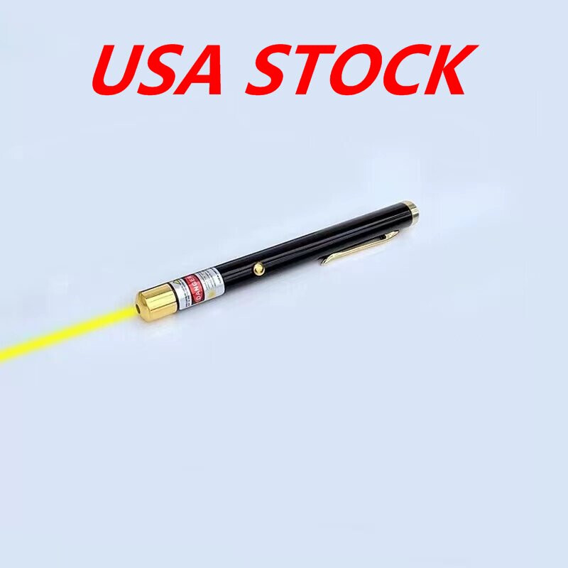 1mw 593nm Fixed Focus Yellow Pointers Pen Lights Flashlight