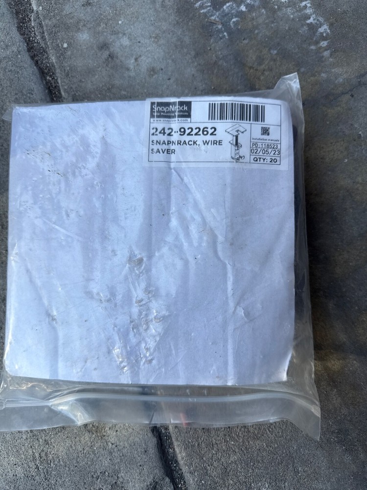 20, SnapNrack  242-92262, Wire Saver