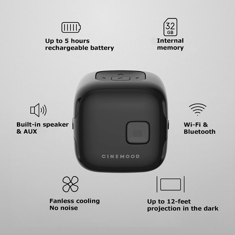 CINEMOOD First 360 Interactive Smart wi-fi Cube Projector