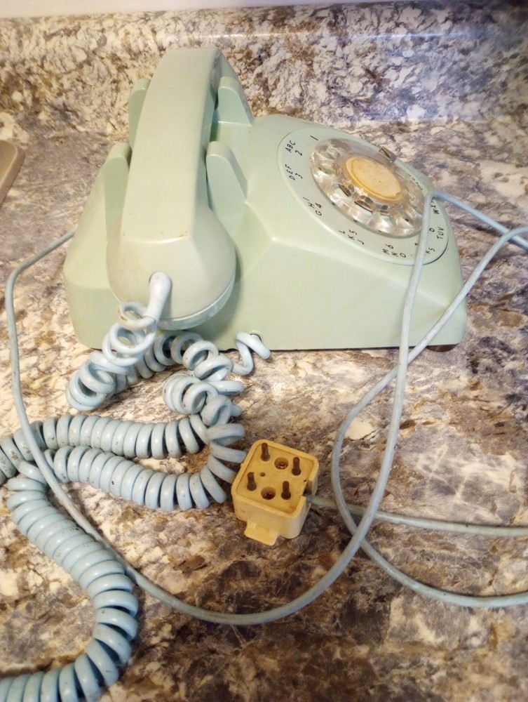 BLUE WESTERN ELECTRIC BELL ROTARY PHONE UNTESTED
