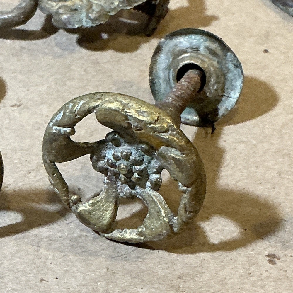 Set Of Misc. Cast Iron Victorian Drawer Pulls / Hardware As Is INV-AT22