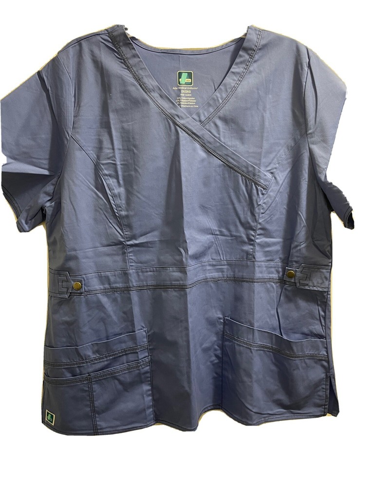 new 2Xl adar scrub set ciel blue