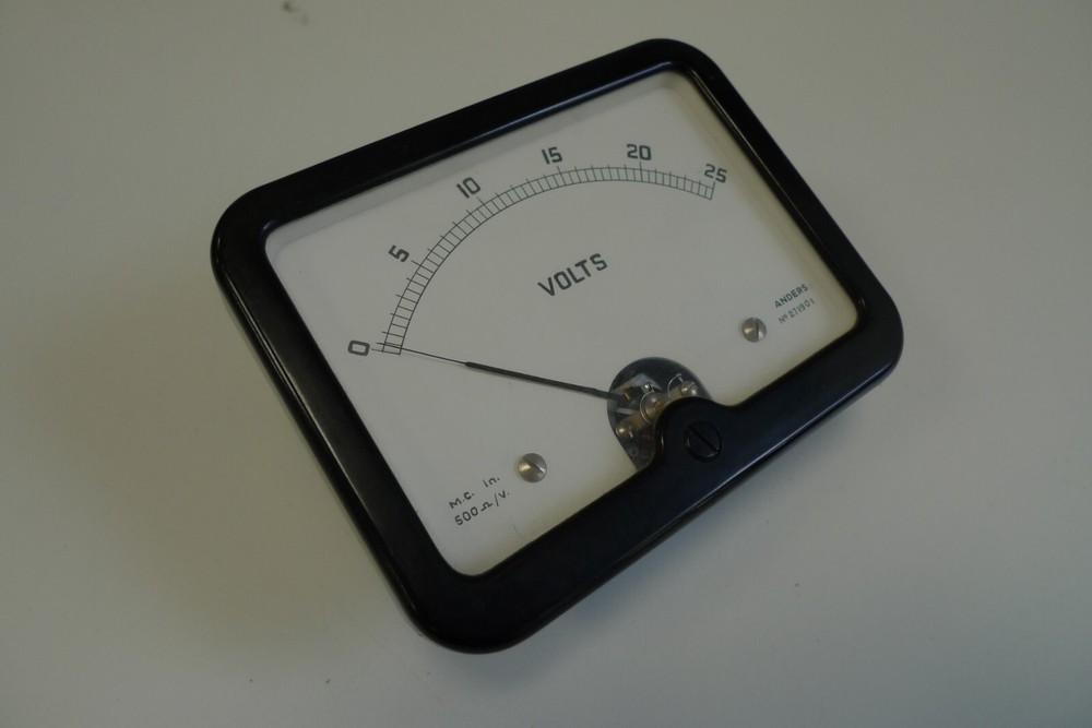 Voltmeter Panel Meter Anders Instruments 25 Volts DC N.W.1
