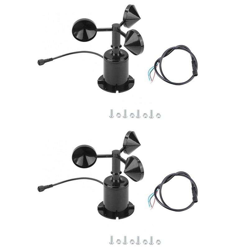 2x 0-70M / S Wind Speed Sensor Environment Output Pulse Type Three1975-
