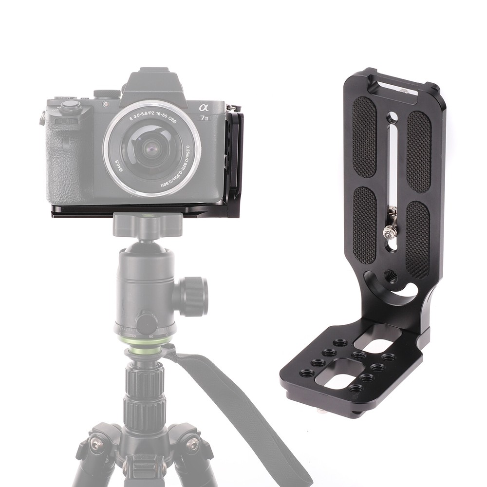Universal DSLR L Bracket Holder Vertical Tripod Head Quick Release QR Plate