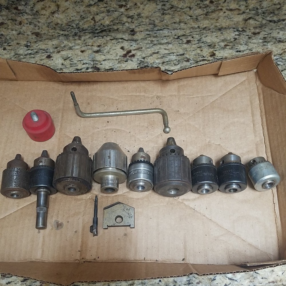 9 Machinist Drill Chucks Several Sizes Types Mainly Jacobs
