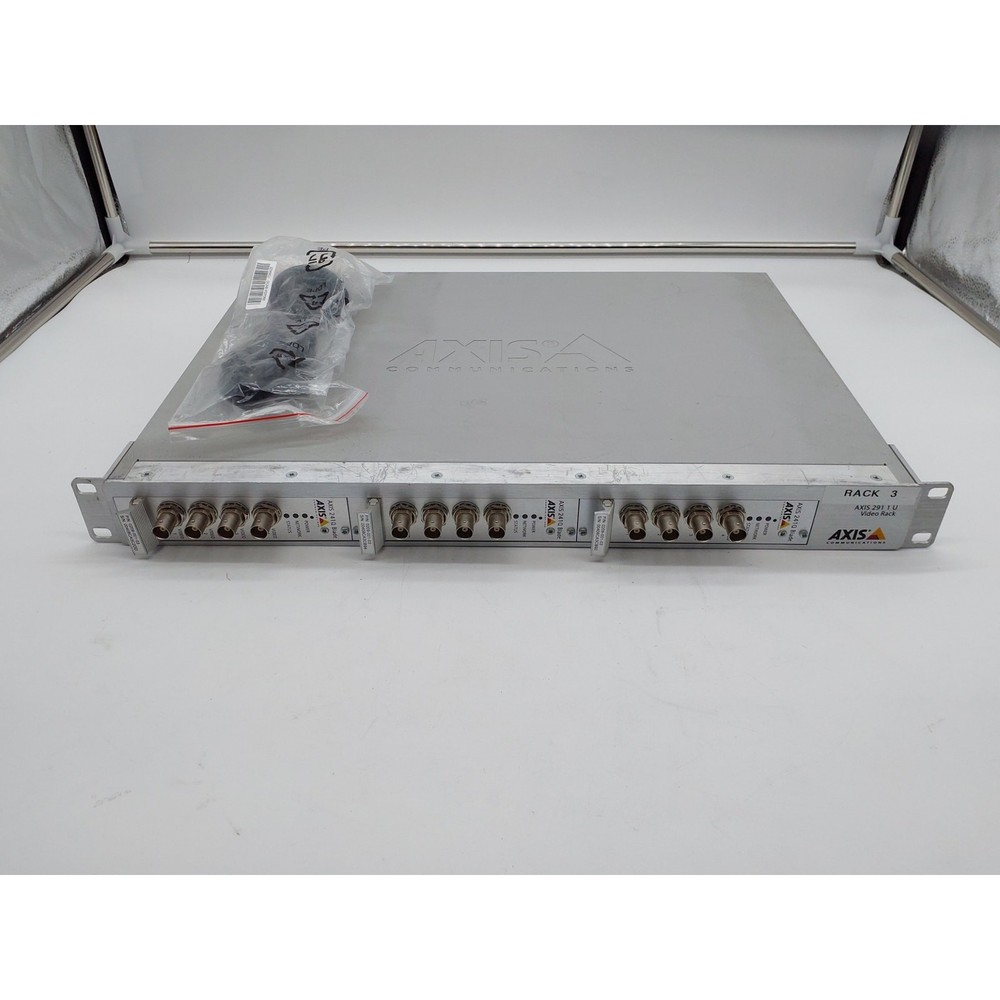 Axis 291 1U Server Rack High-Density Video Encoder Rack w/ 3 241Q 4 Ch Servers