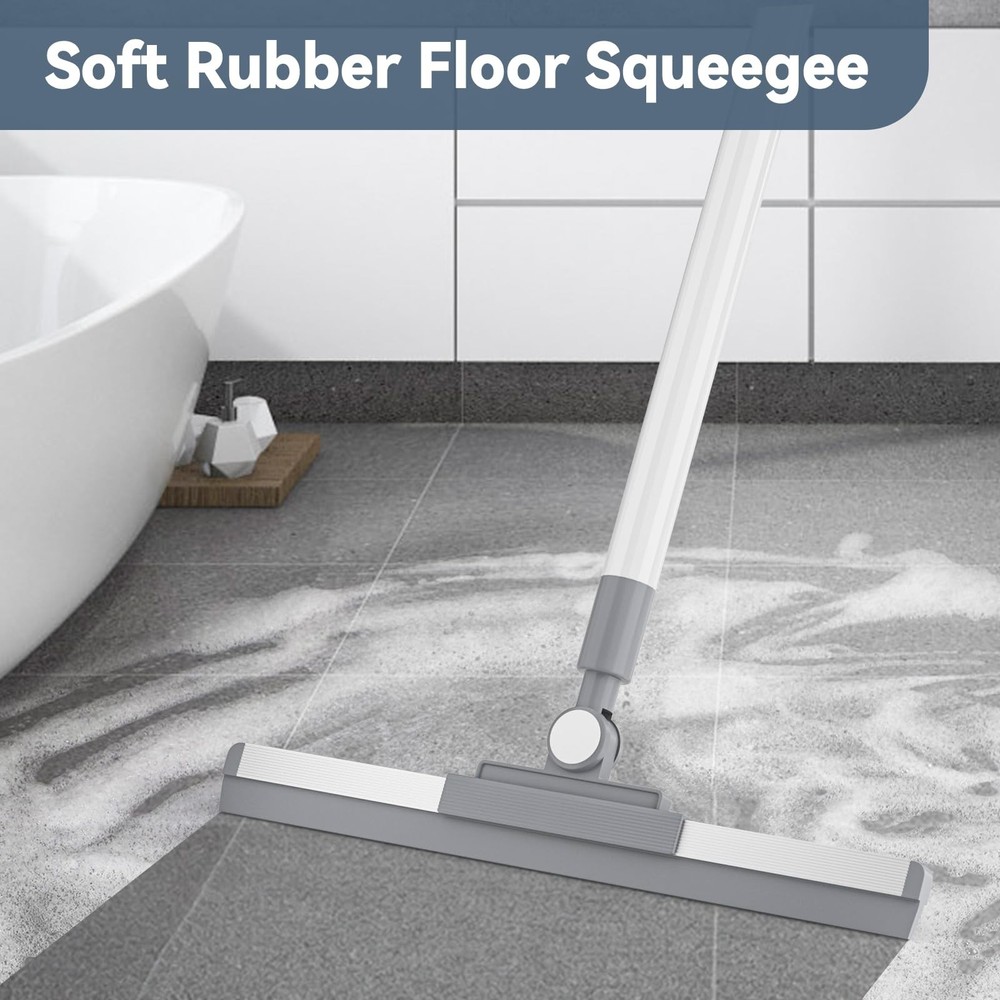 Floor Squeegee with 180° Rotating Head, for 52'' White