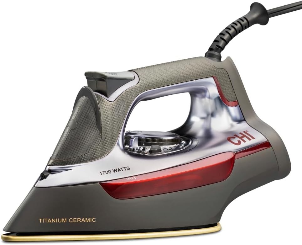 CHI Professional Iron: Steam Burst, Vertical Steaming, Scratch-Resistant Design
