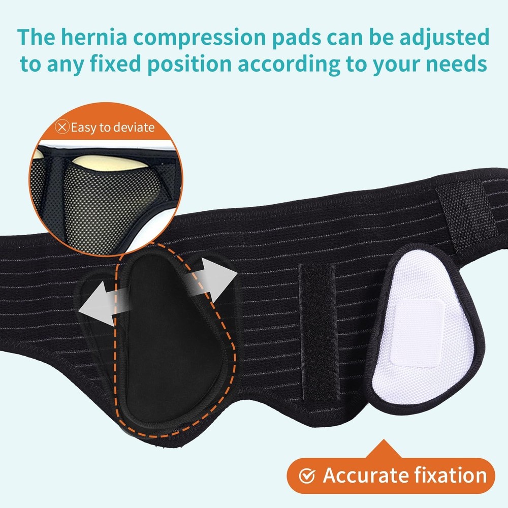 Hernia Belts for Men， Adjustable Inguinal Hernia Support Belt for Men & W