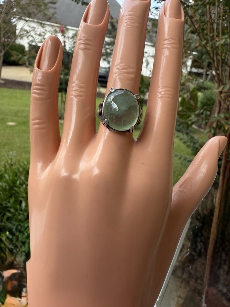 Beautiful Native American Custom Labradorite sterling Ring Signed