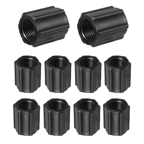 10 Pcs Coupling Sprinkler Pipe Fitting Threaded 1/2 Inch Double Female Thread