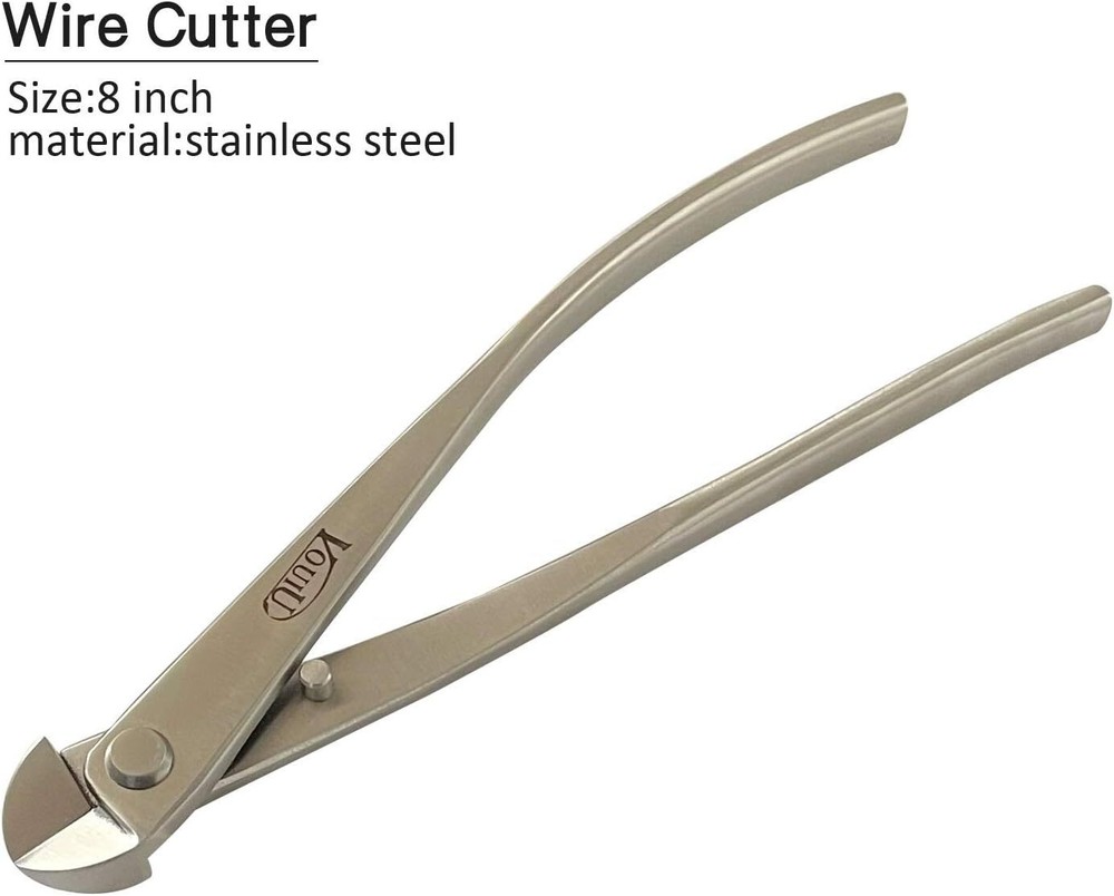 6 Piece Bonsai Tool Set, Knob Shears, Trunk Splitter, Concave Shears,Wire Shears