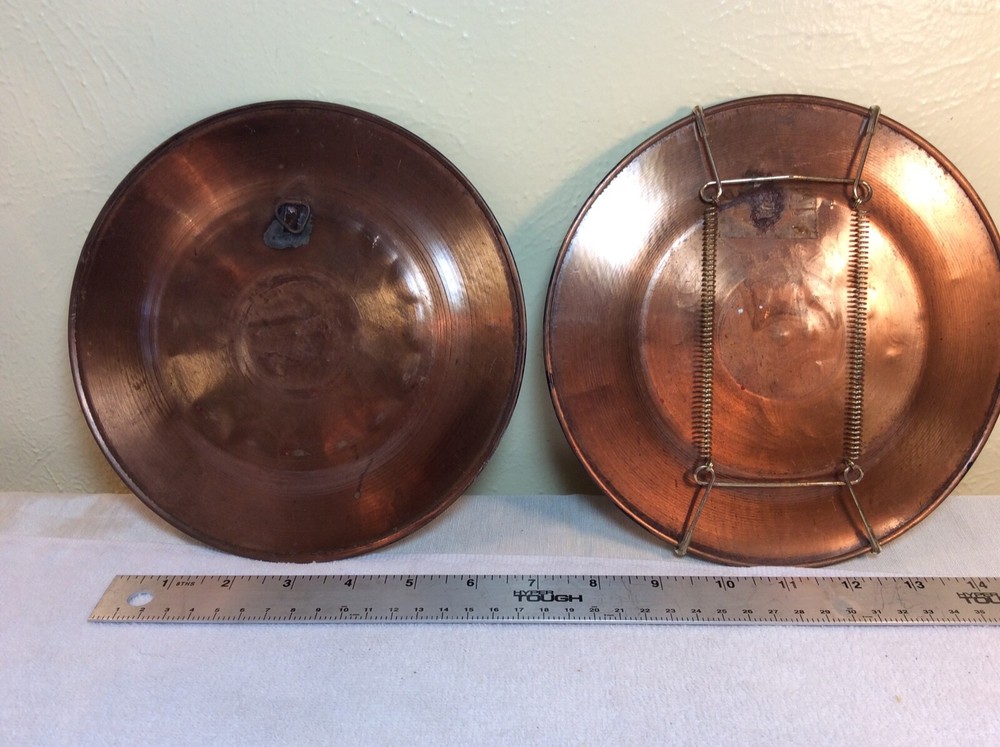 Copper decorative plates enamel design