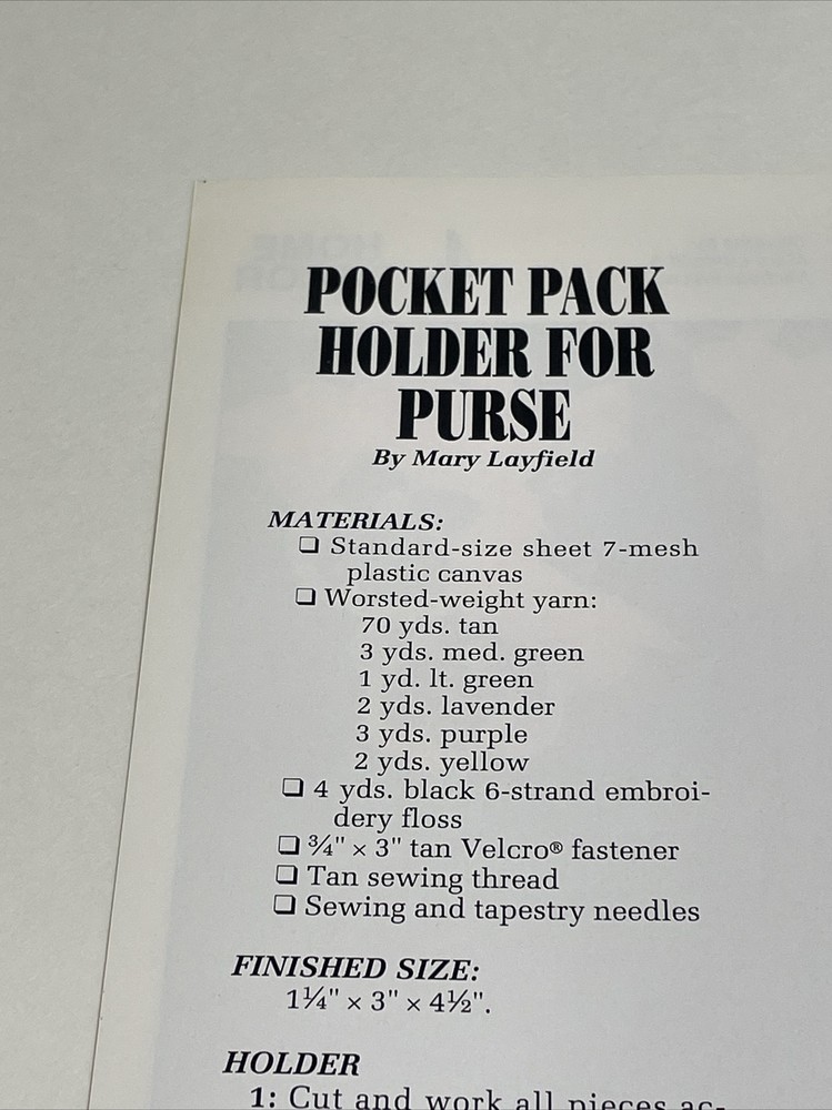 Pansy Tissue Covers Annie's Attic Plastic Canvas Pattern