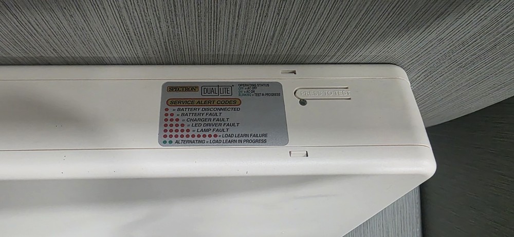 DUAL LITE EVCHLUGW12-0 GREEN EMERGENCY LED EXIT LIGHT LED COMBINATION SIGN