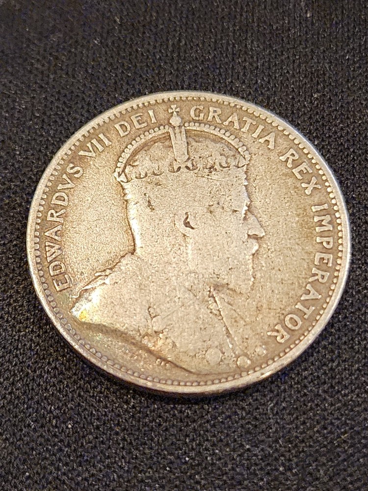 1908 Canada 25 Cents Silver Coin