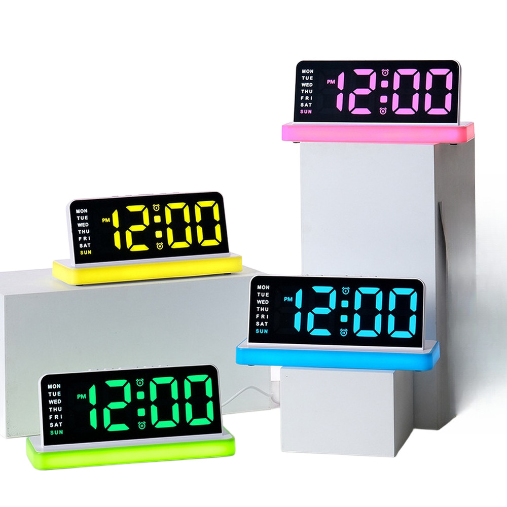 Weekday Display Bedside Use LED Alarm Clock Large Screen Display Large Display